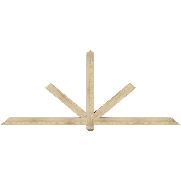 Ekena Millwork Kennewick Rough Sawn Timber Gable Bracket, Douglas Fir, 96"W x 40"H x 4"D x 4"F, 10/12 Pitch GBW096X40X0404KEN00RDF - main